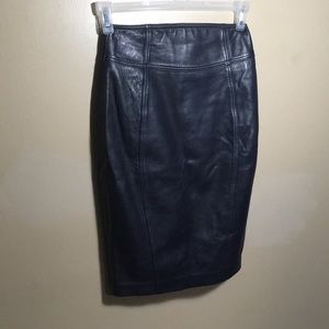 Tibor M Genuine Leather Skirt